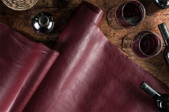 Wine leather: Coming to a fashion boutique near you.	Credit: Vegetal Leather