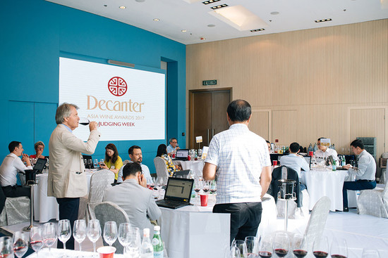 The first wines are served to judges at DAWA 2017. Credit: Decanter
