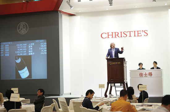 Which wines were driving the bidding at auctions in 2017? Credit: Christie's