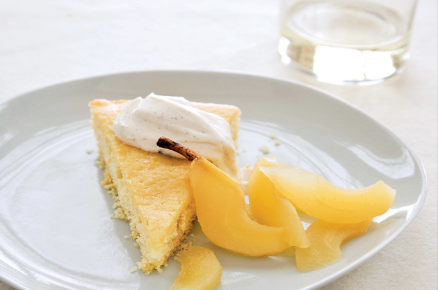 Buttermilk Cake with Riesling-Poached Pears – recipe
