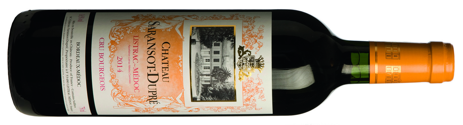 萨朗索酒庄，干红葡萄酒，利斯特拉克-梅多克，波尔多，法国 2014