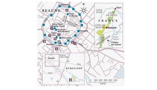 Beaune map