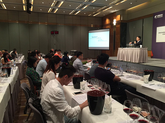 Image: LI Demei at Decanter masterclass, Vinexpo HK. Credit: Decanter