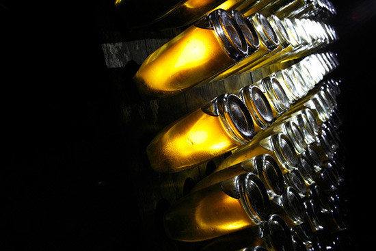 Bottles in the Louis Roederer cellars. Credit: Eric Zeziola