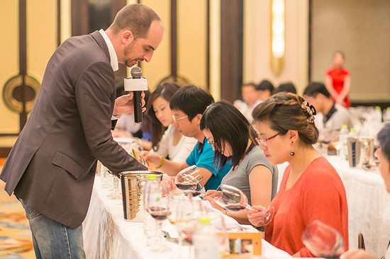 Image: Julien Boulard at wine cource
