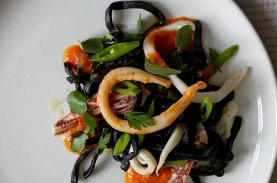 Image: Michel Roux Jr's squid linguine. 