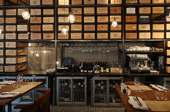 28-50 wine bar in London. 