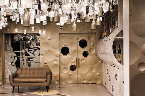 The futuristic designer tasting room at La Boutique… Image Credit: Trésors de Champagne, La Boutique