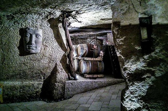 The cellar at Zyme. Credit: Andrew Jefford