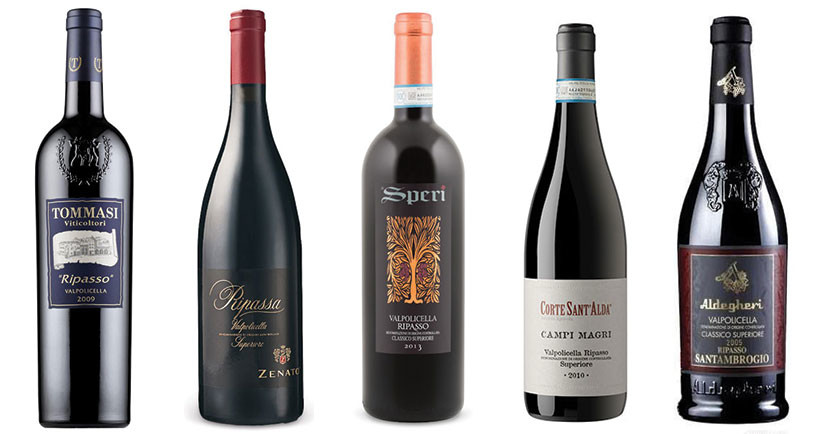 5 quality Valpolicella Ripasso from Veneto, Italy